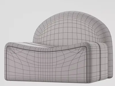 Zuma Modern Fabric Lounge Chair Free 3D model