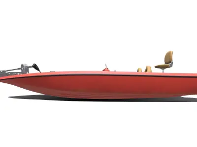 Bass Fishing Boat PBR Low-poly 3D model