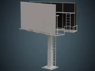 Billboard 2A Low-poly 3D model