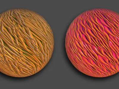 10 Stylized Procedural Fur   Low-poly 3D model