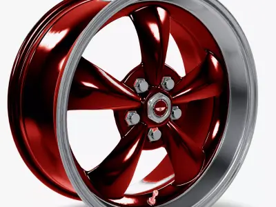 American Racing Torq Thrust M Wheel Red 17 3D model
