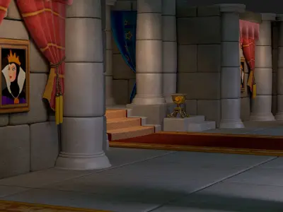 cartoon palace 3D model