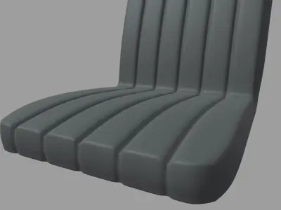 Car Seat 023 Low-poly 3D model