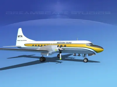 Convair CV-580 Western Tours 3D model
