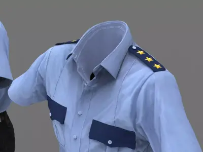 security gard outfit Low-poly 3D model