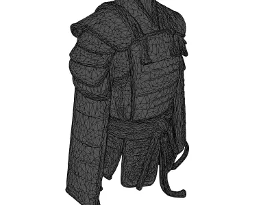 Authentic Japanese Samurai Warrior Armor 3D model