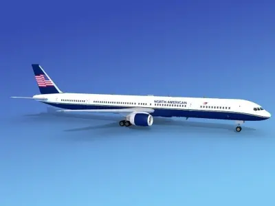 Boeing 757-300 North American 3D model
