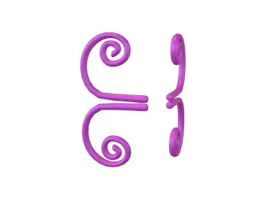 Butterfly Wing v1 001 Low-poly 3D model