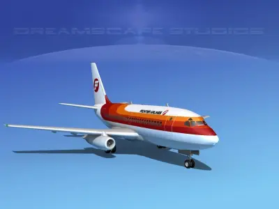 Boeing 737-100 Frontier 3D model