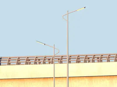 Full detailed Bridge model Free 3D model