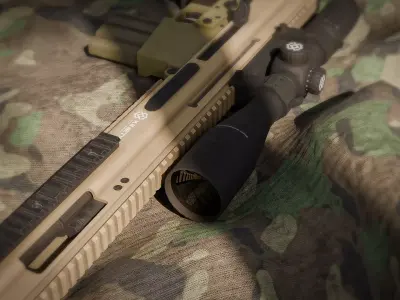 Scar20 gun Low-poly 3D model