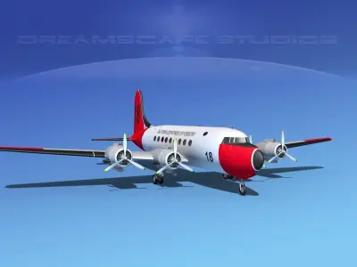 Douglas DC-4 CDF 3D model