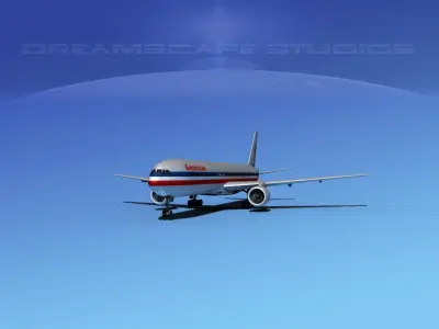Boeing 777-300 American Airlines 3D model