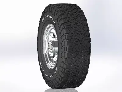 Wheels Pro Comp Xtreme 1069 17inch for scale model 3D print model