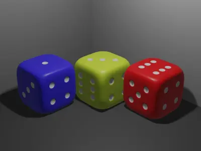 Just a simple dice Low-poly 3D model