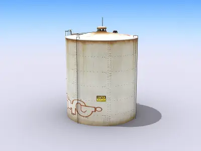 Big Water Tank Low-poly 3D model