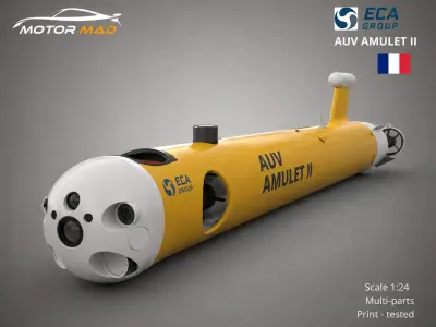 AUV AMULET II - Autonomous Underwater Vehicle 3D print model