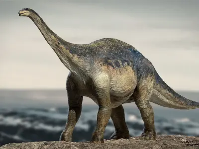 argentinosaurus Rigged 3D model Low-poly 3D model