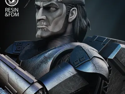 STAR WARS Hunter Bust Tested for 3D Printing 3D print model