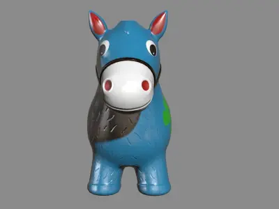 inflatable Horse toy kids Low-poly 3D model