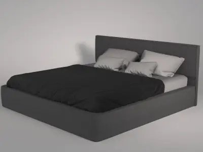  Double bed Free 3D model