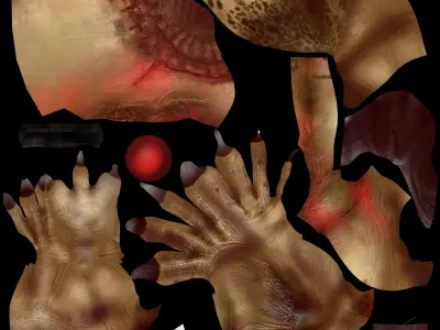 Pitt Monster Low-poly 3D model