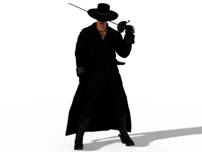 El Zorro 3D model
