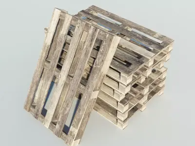 Wooden Pallet Free 3D model