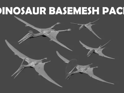Dinosaur Basemesh Pack 01 3D model