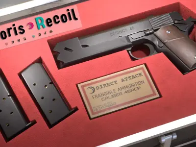 Detonics Combat Master 1911 Custom - Lycoris Recoil - Game Asset Free low-poly 3D model