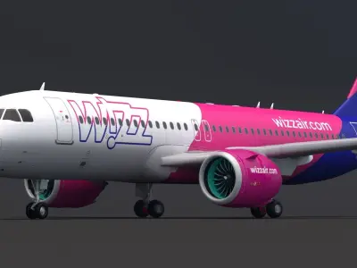 WizzAir A320neo 3D model