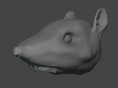 Rat Head 3D Model - Free High-Poly Sculpt Free 3D model