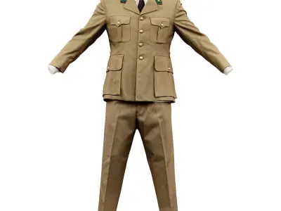 Army Full Low-poly 3D model