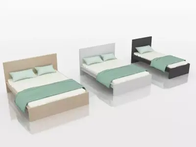 Ikea MALM bed collection Free 3D model