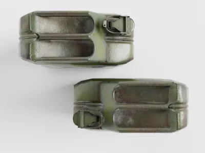 An old German canister Free low-poly 3D model