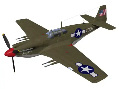 North American P-51 Mustang 3D model