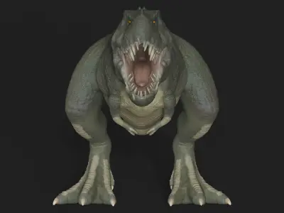 V-Rex High Poly t-rex Low-poly 3D model