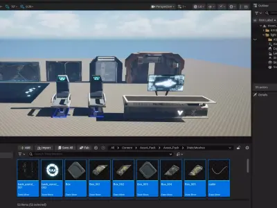 Sci-Fi Cyberpunk Asset Pack - 64 Low Poly Props Low-poly 3D model