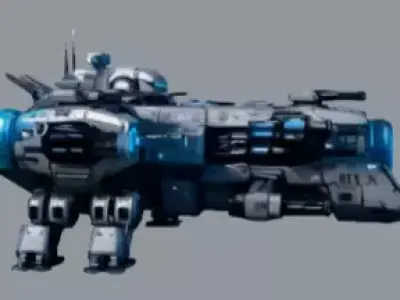 X-7R Heavy Assault Spaceship 3D model