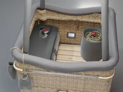 Hot Air Balloon Generic-2021 Low-poly 3D model