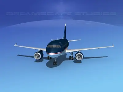 Airbus A319 Corporate 2 3D model