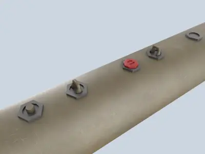 XM-157 Launcher With 70mm Missile Low-poly 3D model