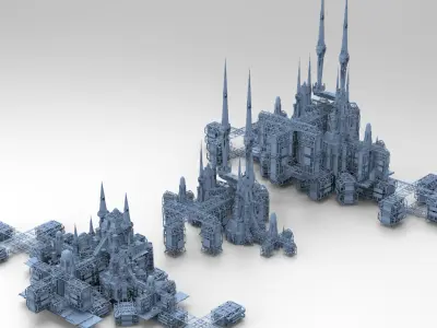 Ancient Mars Temple collections 3D model