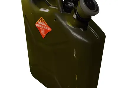 Weathered Military Fuel Jerry Can 3D model