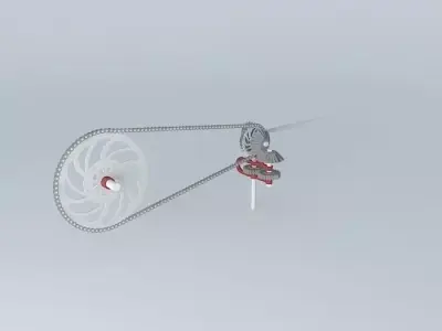 Chain drivetrain Free 3D model