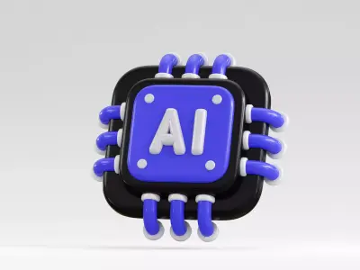 Cartoon Artificial Intelligence AI Chip Low-poly 3D model