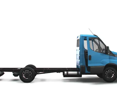 Iveco Daily Single Cab HQ Interior L3 Chassis 2023 3D model