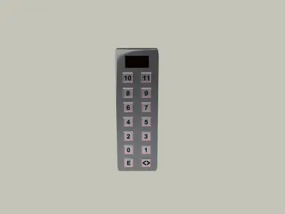 Elevator control panel Low-poly 3D model