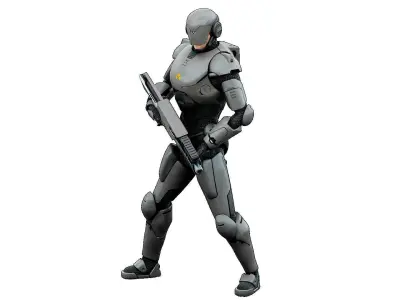 CYBORG SOL-80 Rigged for Unreal Engine - Unity - MIXAMO 3D model