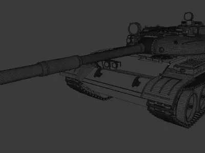 T-62 Soviet Main battle Tank 3D model